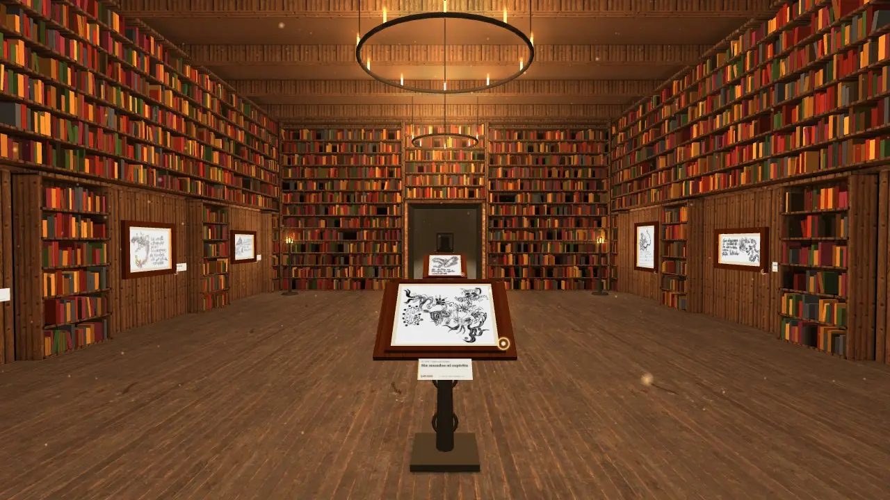 Sala 1, Códice del Origen: biblioteca antigua
